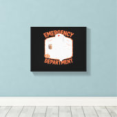 Spoedeisende hulp Grappige Halloween Nurse Essenti Canvas Afdruk (Insitu (Houten vloer))