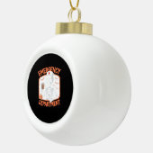 Spoedeisende hulp Grappige Halloween Nurse Essenti Keramische Bal Ornament (Rechts)