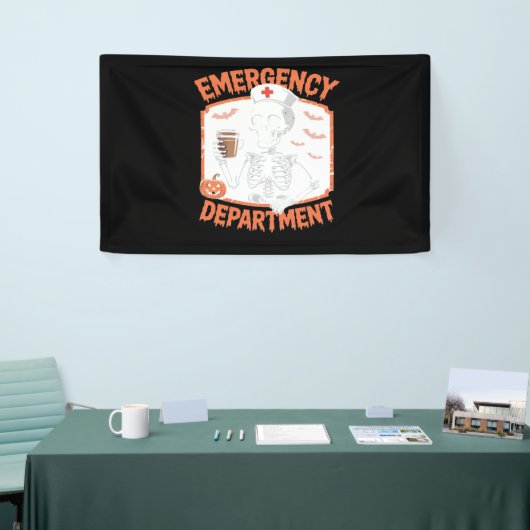 Spoedeisende hulp Grappige Halloween Nurse Essenti Spandoek (Beurs)