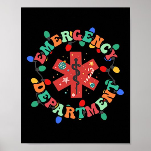 Spoedeisende Hulp Kerst Er Verpleegster 2 Zijdig  Poster (Voorkant)