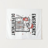 Spoedeisende Hulp Skelet Verpleegster Koffie Liefh Wandkleed (Voorkant (horizontaal))