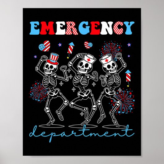 Spoedeisende hulp Skeleton Dancing Er Nurse 4th Poster (Voorkant)