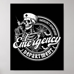 Spoedeisende hulp Skeleton Er Nurse Halloween 2 Poster