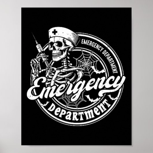 Spoedeisende hulp Skeleton Er Nurse Halloween 2 Poster (Voorkant)