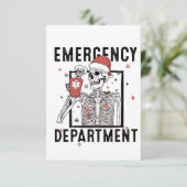 Spoedeisende hulp Skeleton Nursing Coffee Lover Bedankkaart (Staand voorkant)