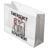 Spoedeisende hulp Skeleton Nursing Coffee Lover Groot Cadeauzakje (Voorkant Gekanteld)