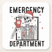 Spoedeisende hulp Skeleton Nursing Coffee Lover Kartonnen Onderzetters (Voorkant)