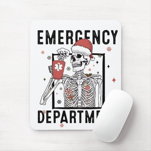 Spoedeisende hulp Skeleton Nursing Coffee Lover Muismat (Met muis)