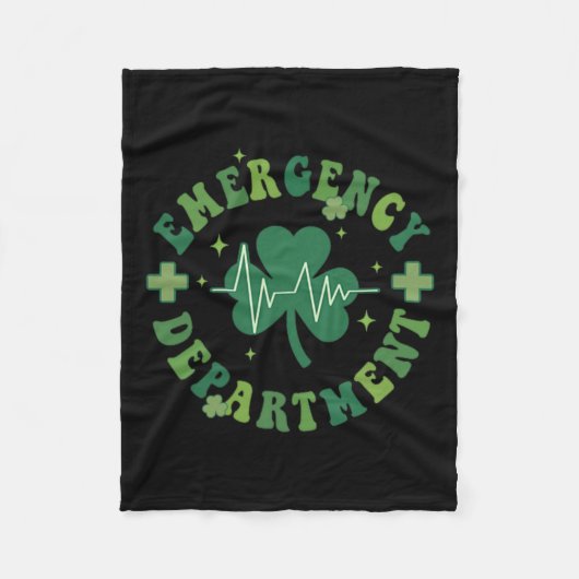 Spoedeisende Hulp St Patricks Dag Spoedeisende Hul Fleece Deken (Voorkant)