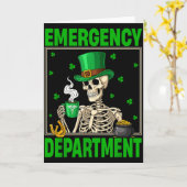 Spoedeisende Hulp St Patricks Day Skelet Tech Kaart (Gele Bloem)