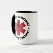 Spoedeisende Hulp Ster van Leven Medisch Embleem Mok (Voorkant links)
