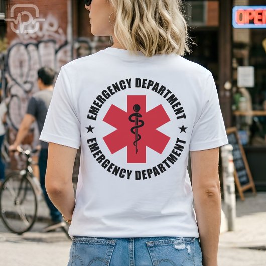 Spoedeisende Hulp Ster van Leven Medisch Embleem T-shirt