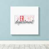 Spoedeisende Hulp Typografie Shirt Ontwerp_1 Canvas Afdruk (Insitu (Houten vloer))