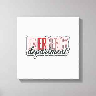 Spoedeisende Hulp Typografie Shirt Ontwerp_1 Canvas Afdruk
