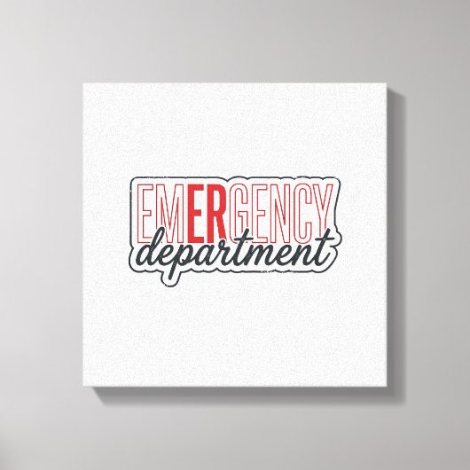 Spoedeisende Hulp Typografie Shirt Ontwerp_1 Canvas Afdruk (Voorkant)