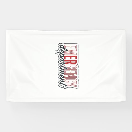 Spoedeisende Hulp Typografie Shirt Ontwerp_1 Spandoek (Horizontaal)