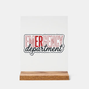 Spoedeisende Hulp Typografie T-shirt ontwerp_1 Acryl Bord