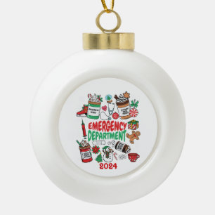 spoedeisende hulp van een ziekenhuis keramische bal ornament