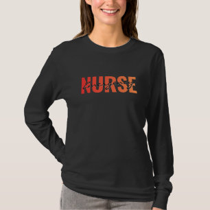 Spoedeisende Hulp Verpleegkundige Moderne Typograf T-shirt