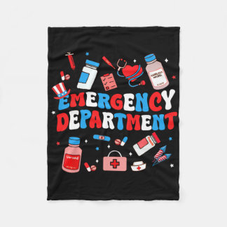 Spoedeisende hulp Verpleegkundige Vlag Patriottisc Fleece Deken