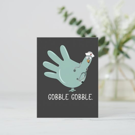 Spoedeisende Hulp Verpleegster Turkije Kalkoen Kra Uitnodiging Briefkaart (Staand voorkant)