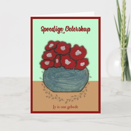 Spoedige beterskap kaart (Voorkant)