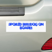 Spoedige Bulldog aan boord! Bumpersticker (Op auto)