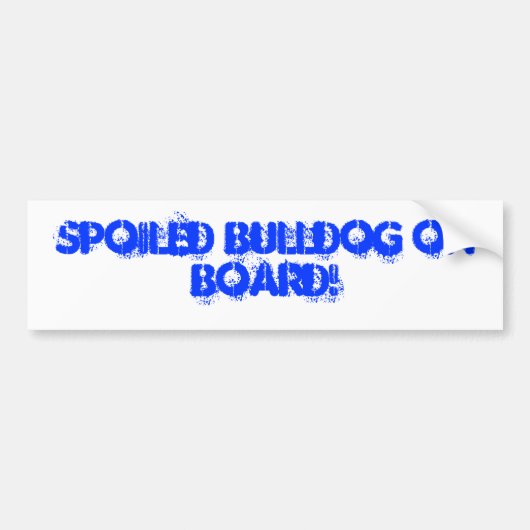 Spoedige Bulldog aan boord! Bumpersticker (Voorkant)