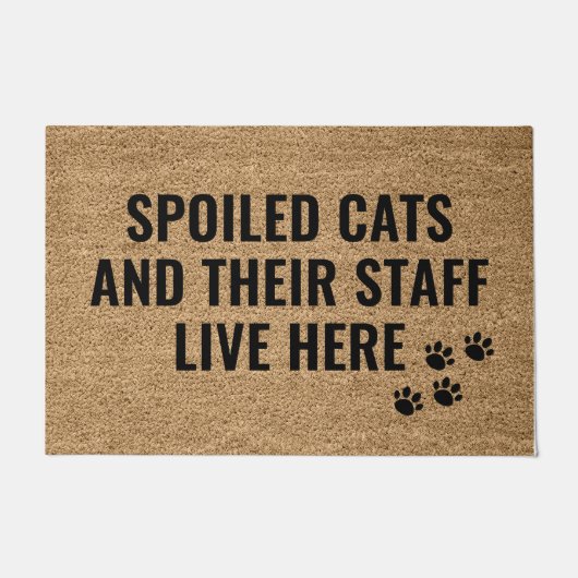Spoedige katten en hun personeel wonen hier deurmat (Voorkant)