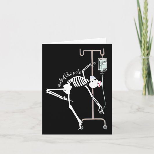 Spoedkamer Verpleegster Rn Funny Icu Skeleton Nurs Kaart (Voorkant)