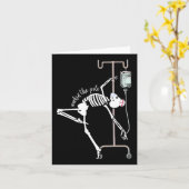 Spoedkamer Verpleegster Rn Funny Icu Skeleton Nurs Kaart (Gele Bloem)