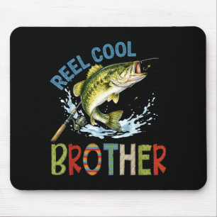 Spoel cool broer vissen broer verjaardag vintage muismat