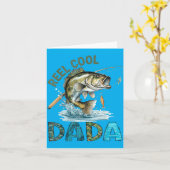 Spoel Cool Dada Vaderdag Visliefhebbers Kaart (Gele Bloem)