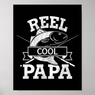 Spoel Cool Fishing Papa Opa Voor Vaderdag Verjaard Poster