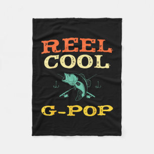 Spoel cool g-pop vissen visser grappig vintage fleece deken