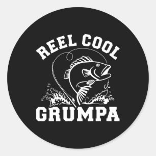 Spoel Cool Grumpa Voor Vissen Opa Ronde Sticker