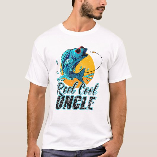 Spoel Cool Oom Vissen T-shirt (Voorkant)