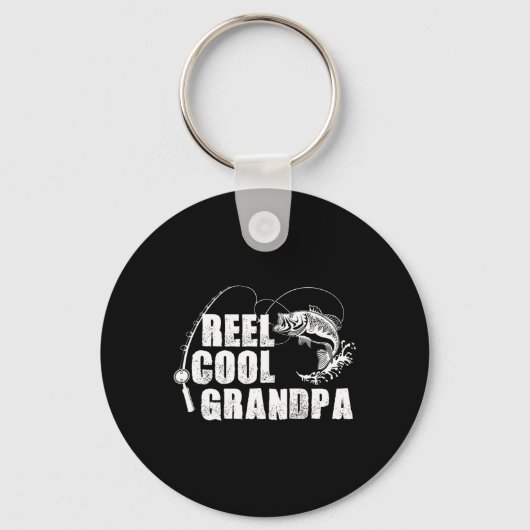 Spoel Cool Opa - Visgeschenk voor vader of opa Sleutelhanger (Voorkant)