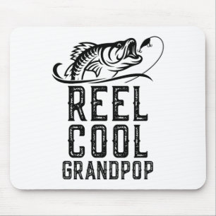 Spoel Cool Opa Vissen Visser Grappig Retro Muismat