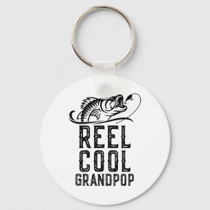 Spoel Cool Opa Vissen Visser Grappig Retro Sleutelhanger