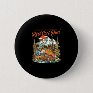 Spoel cool pa vintage vissen regenboog forel ronde button 5,7 cm