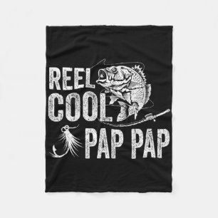 Spoel Cool Pap Pap Visvangst Vaderdag Cadeaus Fleece Deken