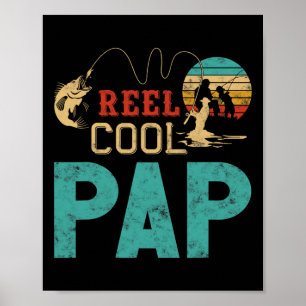 Spoel Cool Pap Visvangst Vaderdag Cadeau Voor Viss Poster