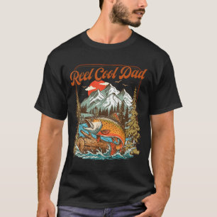 Spoel cool papa vintage vissen regenboogforel t-shirt