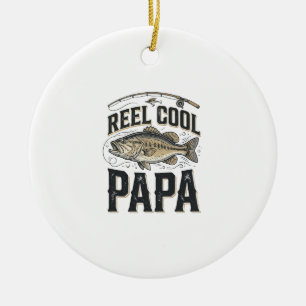 Spoel Cool Papa Vintage Visserij Vector Design_1 Keramisch Ornament
