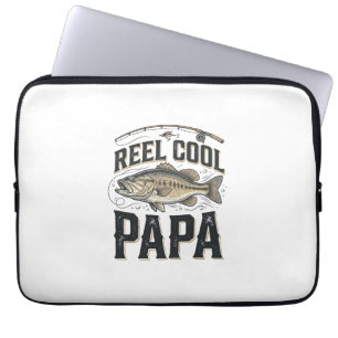 Spoel Cool Papa Vintage Visserij Vector Design_1 Laptop Sleeve