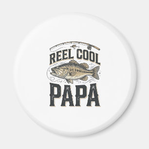 Spoel Cool Papa Vintage Visserij Vector Design_1 Magneet