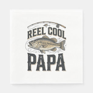 Spoel Cool Papa Vintage Visserij Vector Design_1 Servet