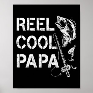 Spoel Cool Papa Visser Vader Cadeaus Vaderdag Vis Poster