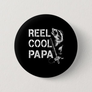 Spoel Cool Papa Visser Vader Cadeaus Vaderdag Vis Ronde Button 5,7 Cm